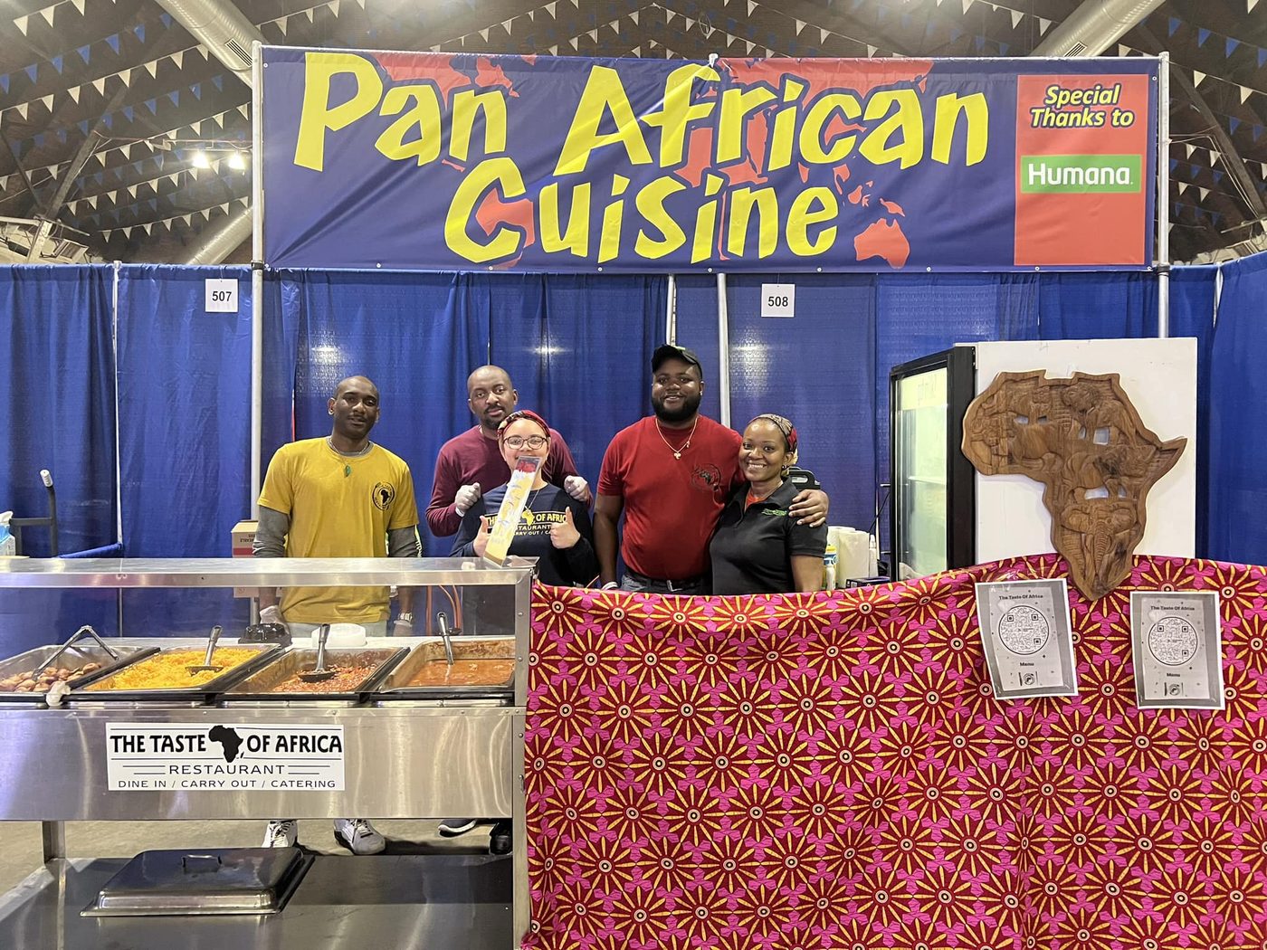 The Taste of Africa catering team at Pan African Cuisine event