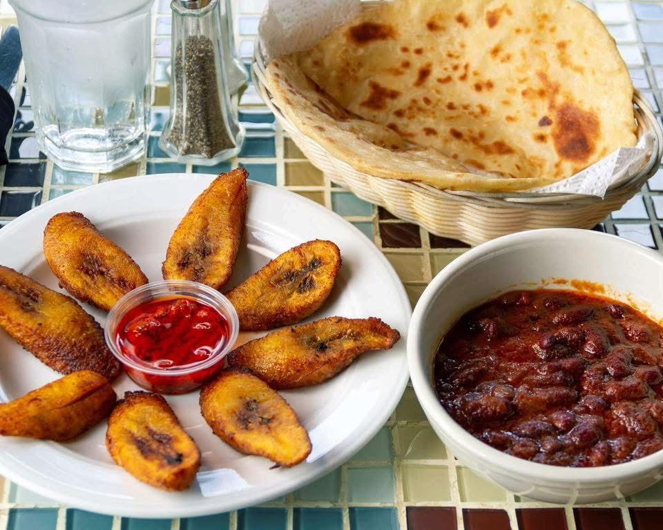 Plantains chapati and beans